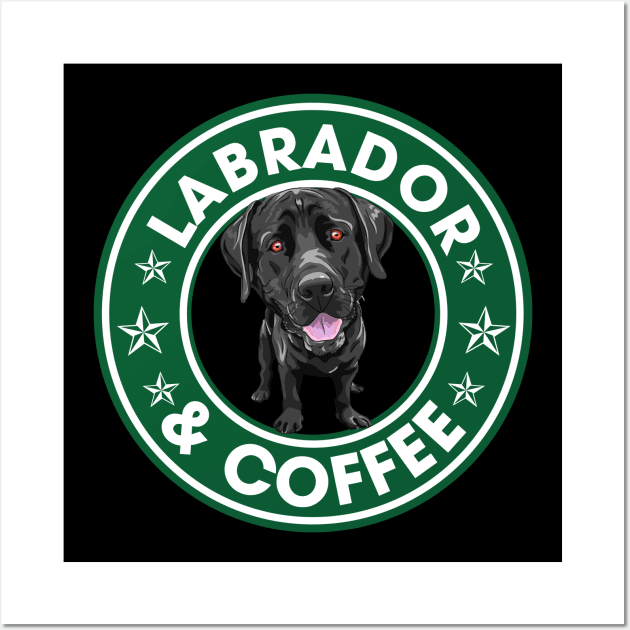 Labrador And Coffee Wall Art by ChristianCrecenzio